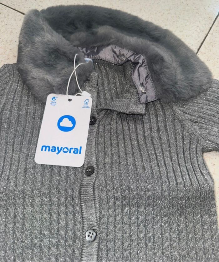 Gilet fourrure gris Mayoral 8 ans fille - photo numéro 4