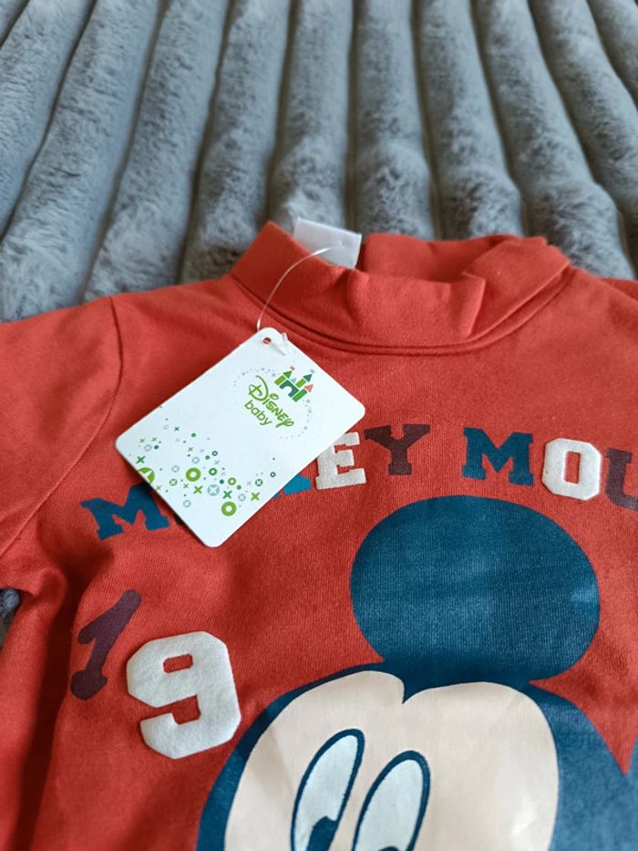 NEUF Etiq. T-shirt Mickey T. 86cm Disney - photo numéro 2