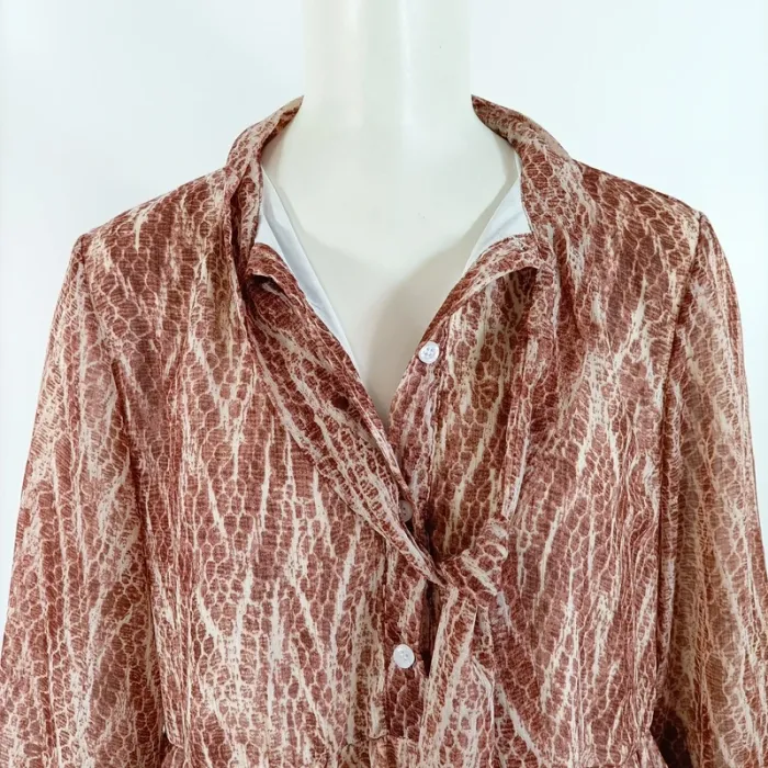 Robe fluide imprimé python marron - Taille M/L A438 - photo numéro 2