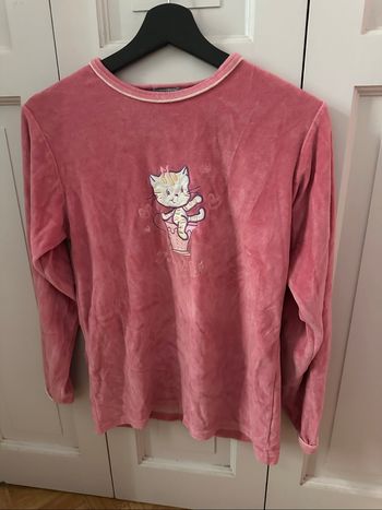 Haut de pyjama hiver sweat velours vintage