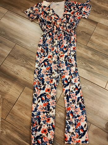 Combinaison fleurs bleu rose Lilie Rose Taille M/L