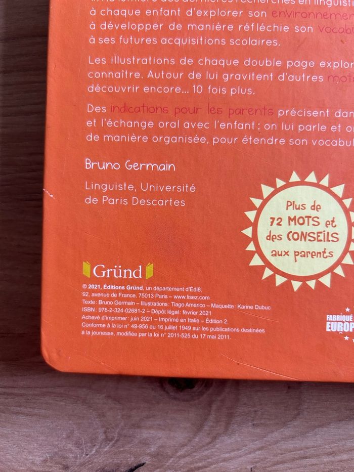 Livre « Les mots de mes 1 an » - photo numéro 3