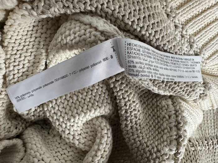 Pull en maille oversize beige et crème Massimo Dutti T40 L - photo numéro 10