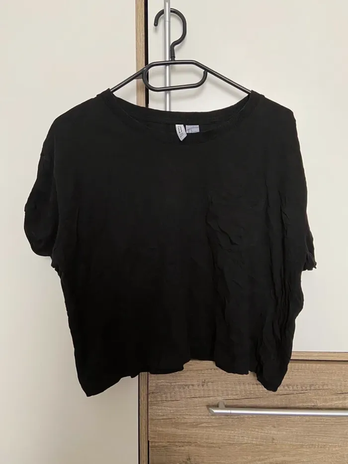 T-shirt H&M (noir), L - photo numéro 2