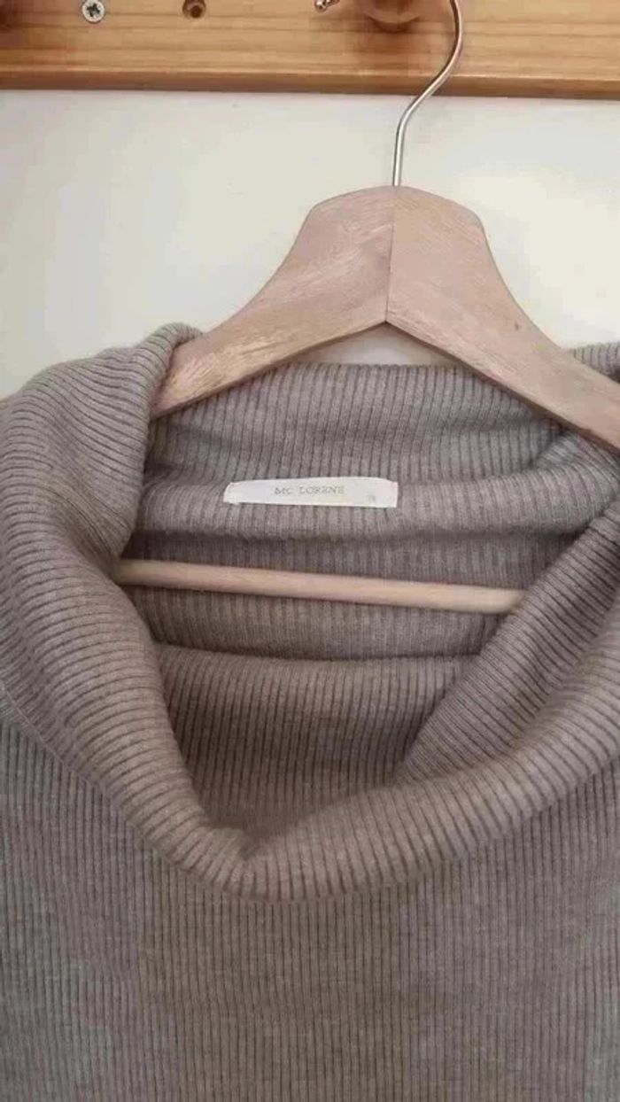 Robe chaussette pull sans manche a col roulé - photo numéro 3
