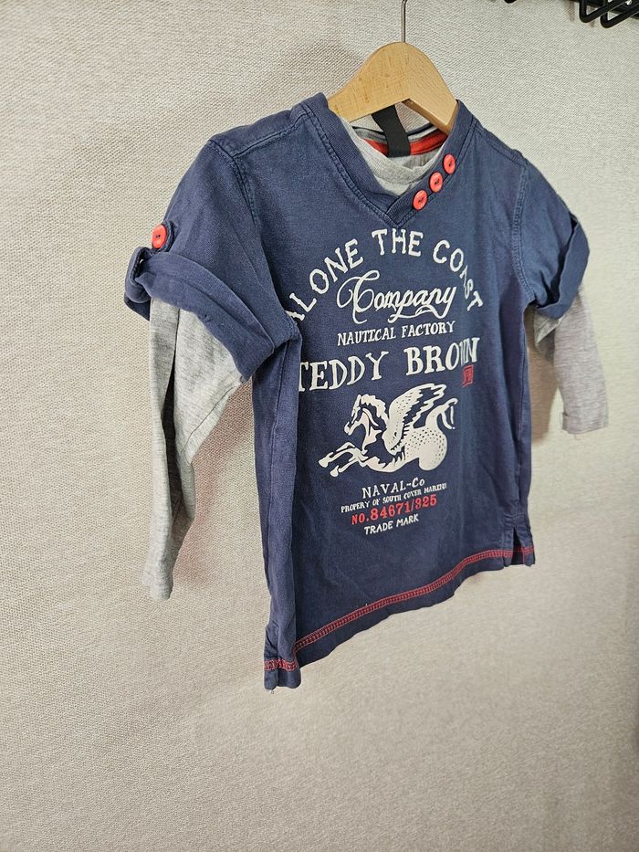 T-shirt manche longue teddy brown 26 mois - photo numéro 4