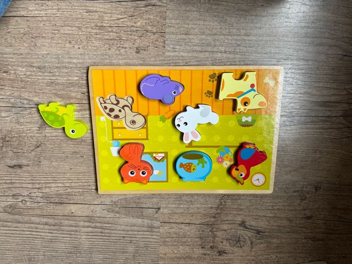 Lot de 2 puzzles en bois – Animaux & Véhicules - photo numéro 2