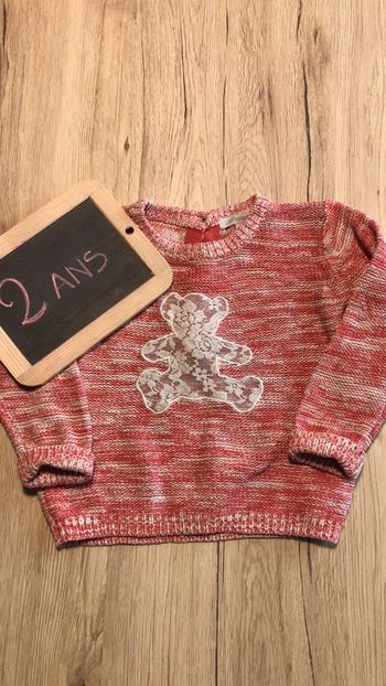 Pull rose chiné