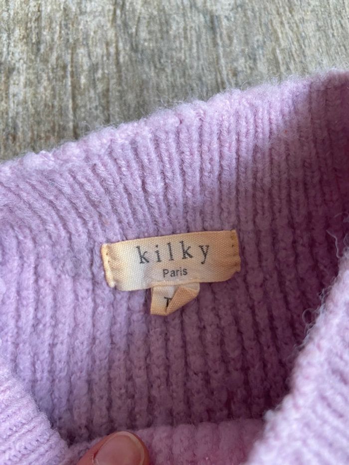 Pull épaules bouffantes mauve lilas - photo numéro 3