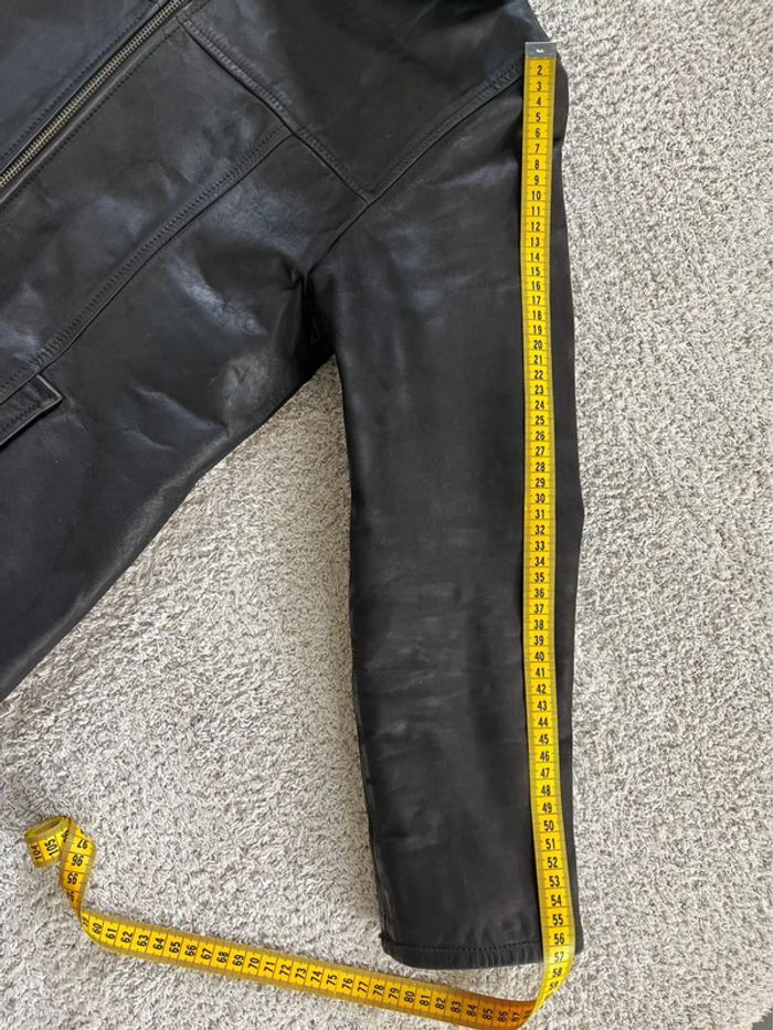 Veste manteau en cuir marron foncée Oakwood taille M - photo numéro 8