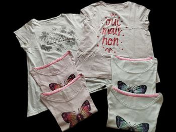 Lot de 6 tee shirts 12 ans fille manches courtes