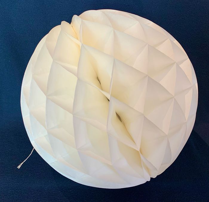 Lot de 2 Décorations Boule et petit Cœur en papier ignifugé - photo numéro 4