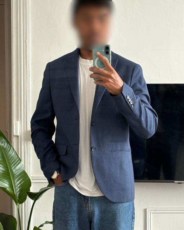 Veste/blazer homme Devred bleu foncé extra slim fit taille M (46) - photo numéro 3
