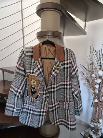 Veste carreaux nounours 