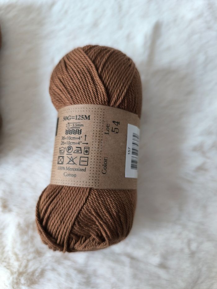 2 pelotes catona marron - photo numéro 2