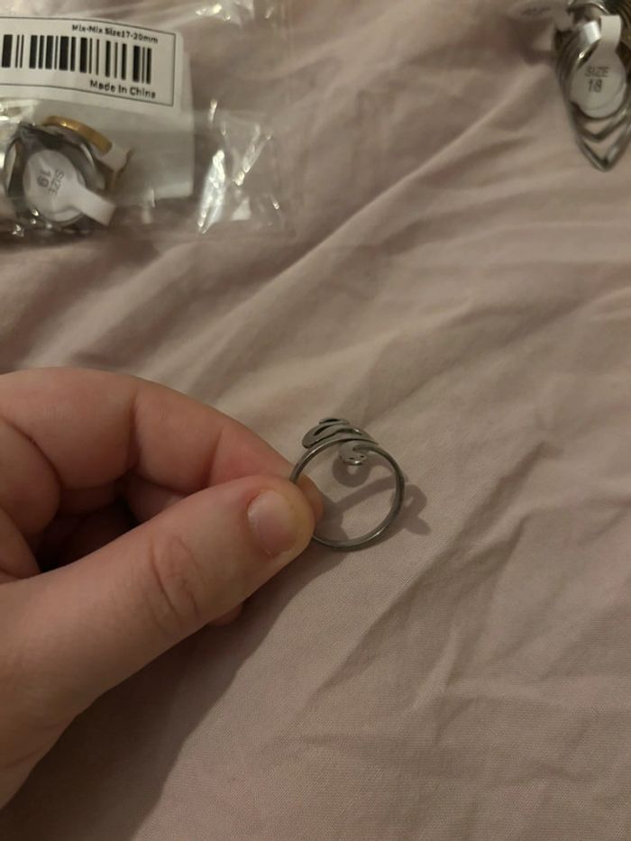 Bague acier inoxydable dorée et argenté - photo numéro 11