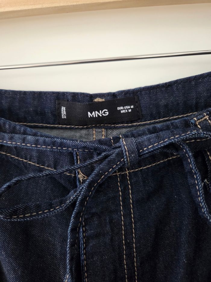 Pantalon denim wideleg ceinture - photo numéro 3