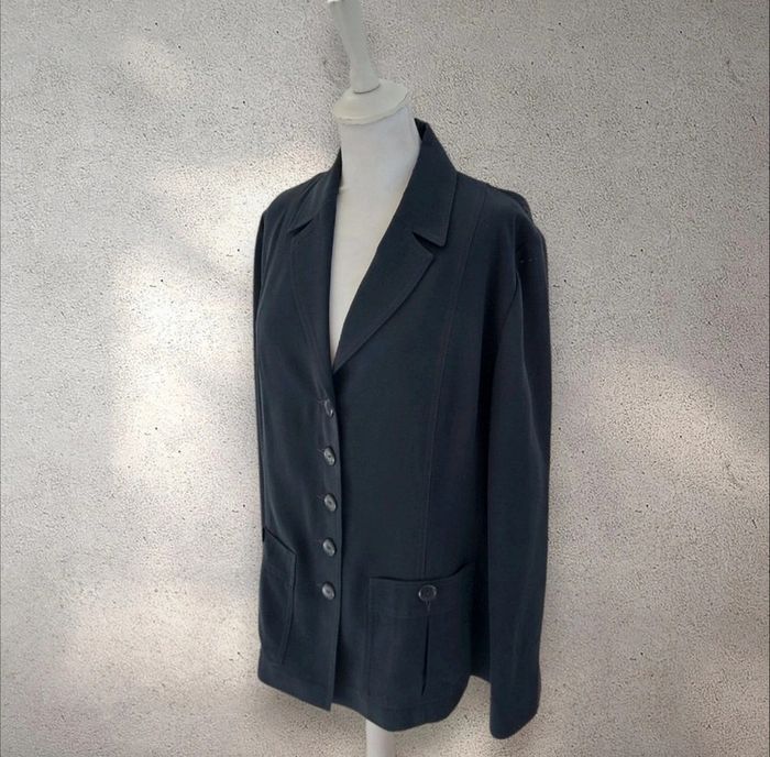 Veste de tailleur blazer noir taille 46-48 - photo numéro 3
