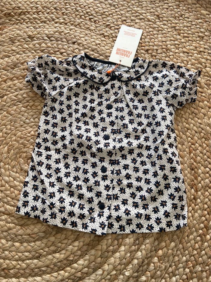 Blouse manches courtes, Frangin frangine 2ans