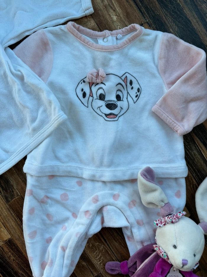 Pyjama et gilet cache cœur 1 mois - photo numéro 3