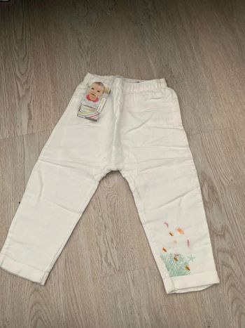 Pantalon sarouel, marque orchestra, lin et coton taille 23 mois 2 ans, neuf