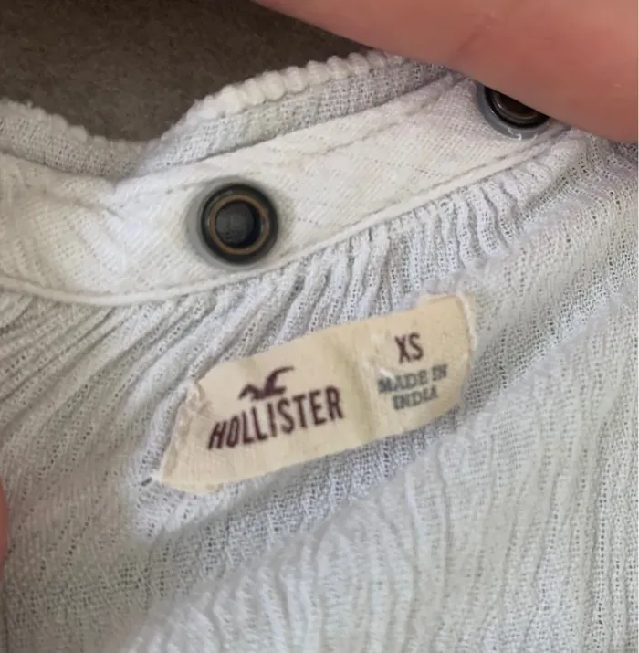 Joli chemisier blanc Hollister taille XS - photo numéro 6