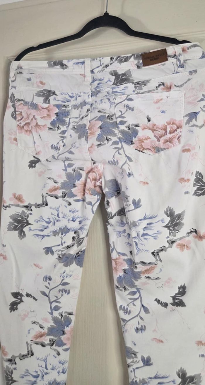 REDIAL PARIS DENIM – JEAN FLEURI BLANC – T38 – EXCELLENT ÉTAT - photo numéro 10