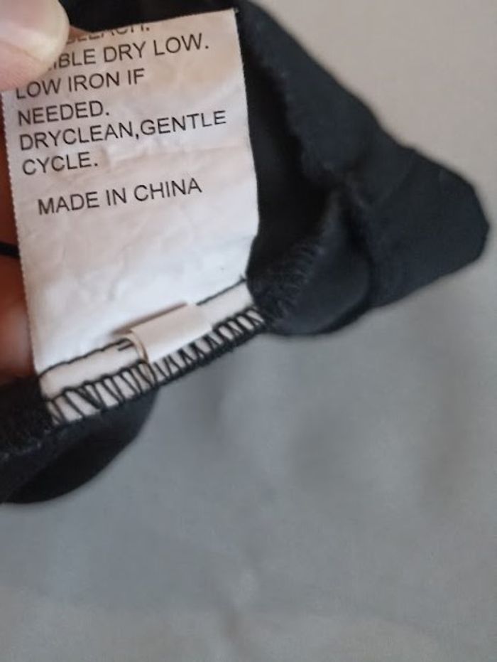 Pantalon Large Noir Évasé Taille Haute - photo numéro 7