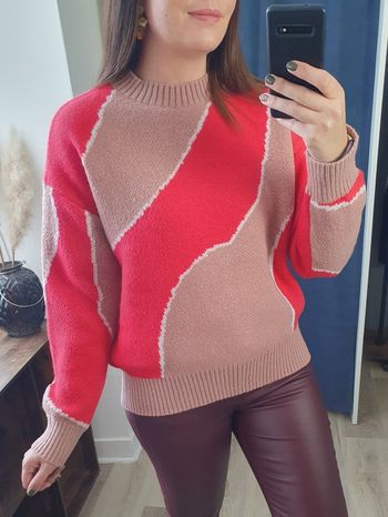 Pull chaud Perpignan fushia/vieux rose Taille unique