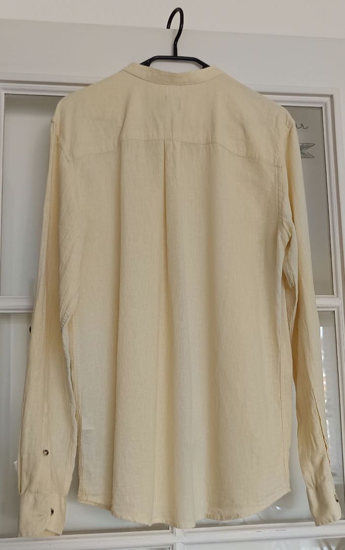 Chemise manches longues col mao lin/coton taille S - photo numéro 4