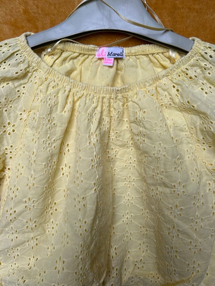 Top manches longues fille jaune pâle - 8 ans - Lili Marelle - photo numéro 3
