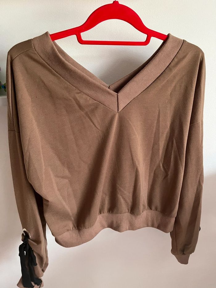 Pull marron - photo numéro 3