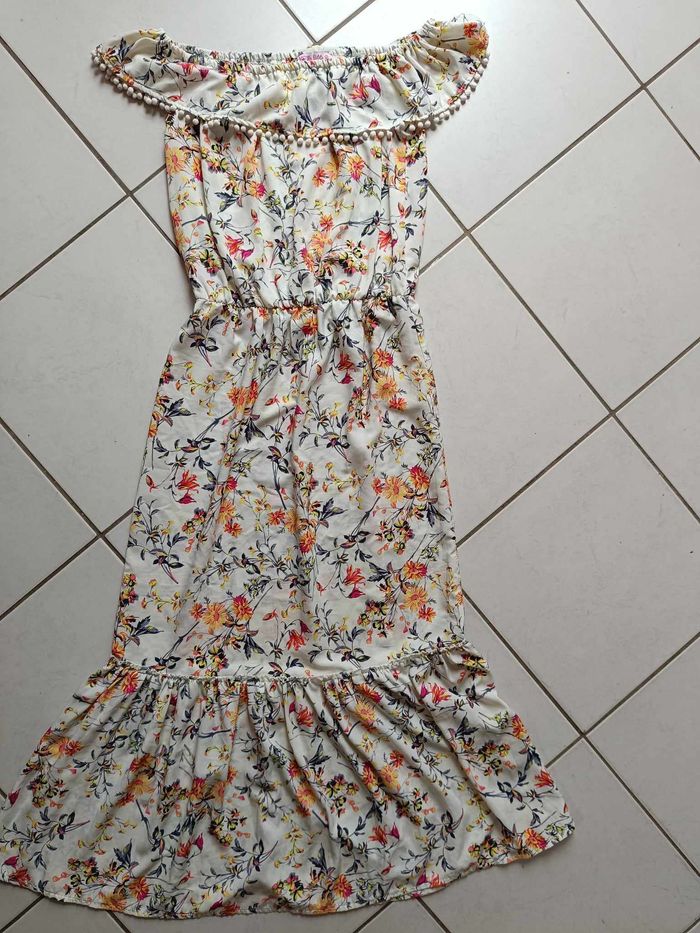 Robe longue à fleurs sans manches femme taille 38 ma petite fiancée Paris neuve