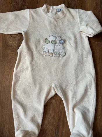 Pyjama velours Natalys 3 mois mixte