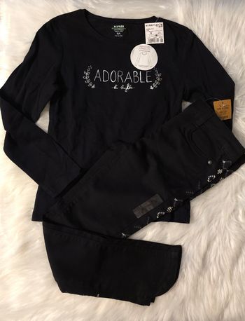 Neufs (non portés)🏷 🤩🤩🌺⚘️ensemble teeshirt ml et jeans skinny 8 ans fille 🌺⚘️
