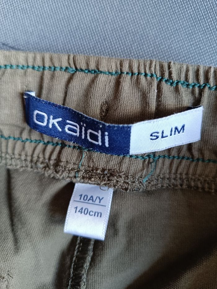 Short en coton kaki 🎮 Taille 10 ans - photo numéro 3