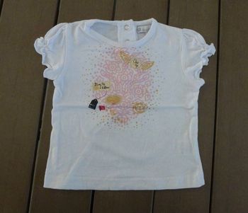 Tee shirt manche courte bébé fille 6 mois