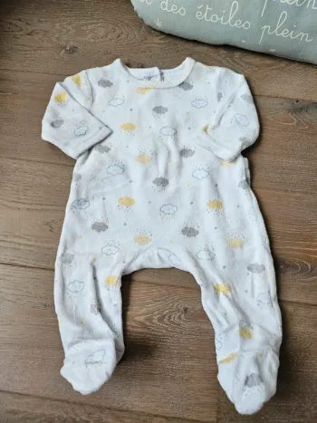 Pyjama velours mixte 1 mois
