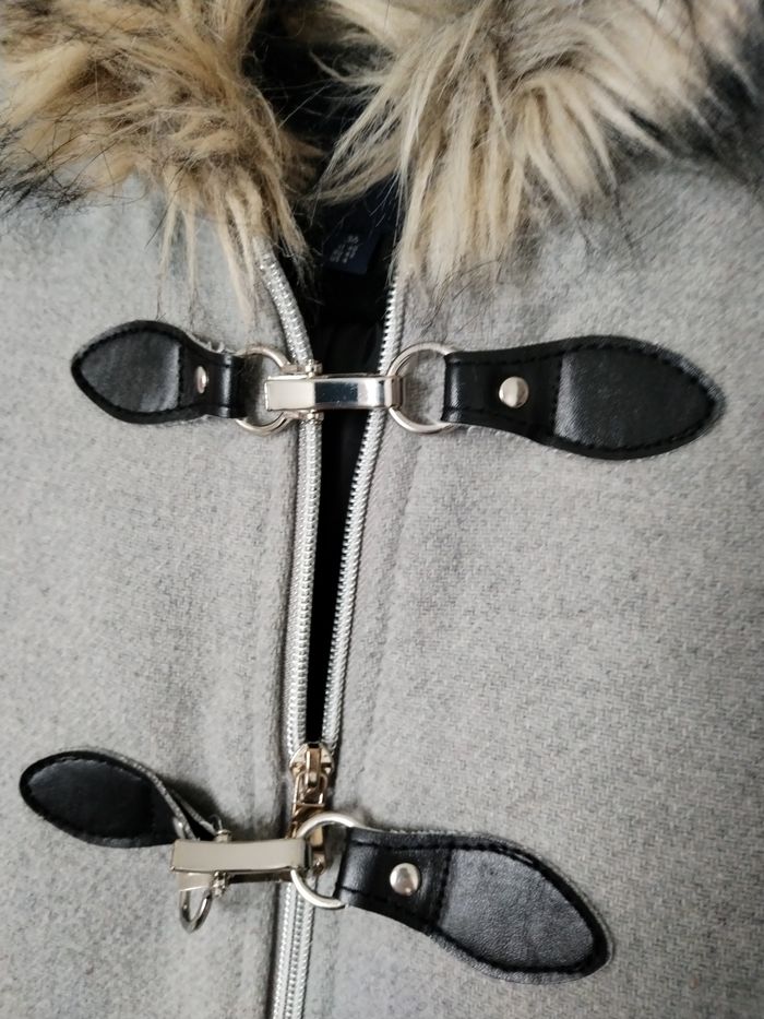 Manteau gris duffle coat capuche 36 S Kiabi - photo numéro 3
