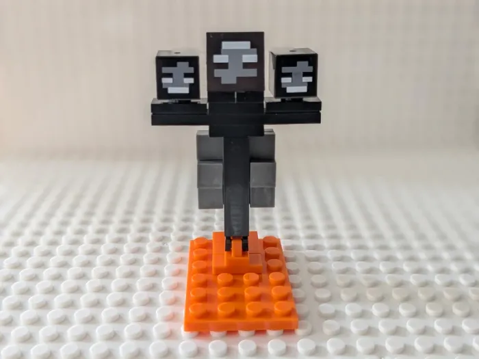 Figurine Minecraft : Wither Boss à trois têtes, style lego
