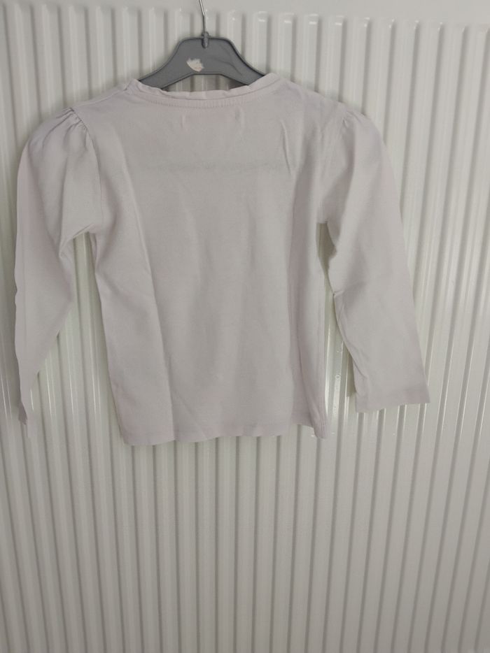 T shirt manches longues blanc gémo fille 4 ans - photo numéro 6
