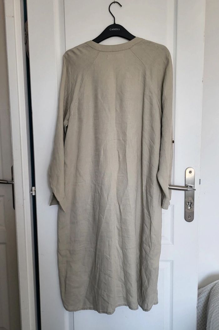 Robe chemise longue 100% lin taille 38 Promod - photo numéro 5