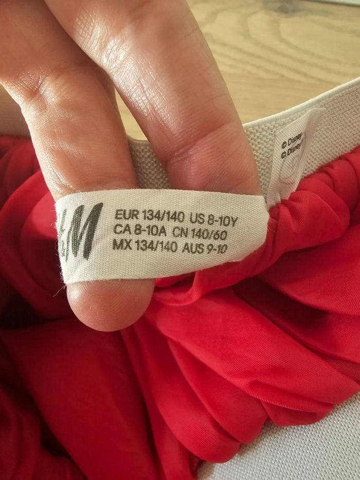 Jupe à tuile à carreaux rouge h&m fille 8/ 10 ans - photo numéro 4