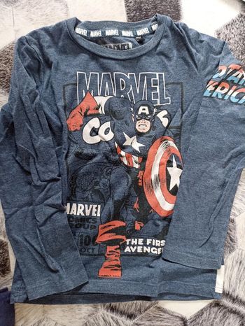 T-shirt manches longues Captain America 6ans