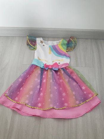 Robe deguisement licorne multicolore taille 3-4 ans
