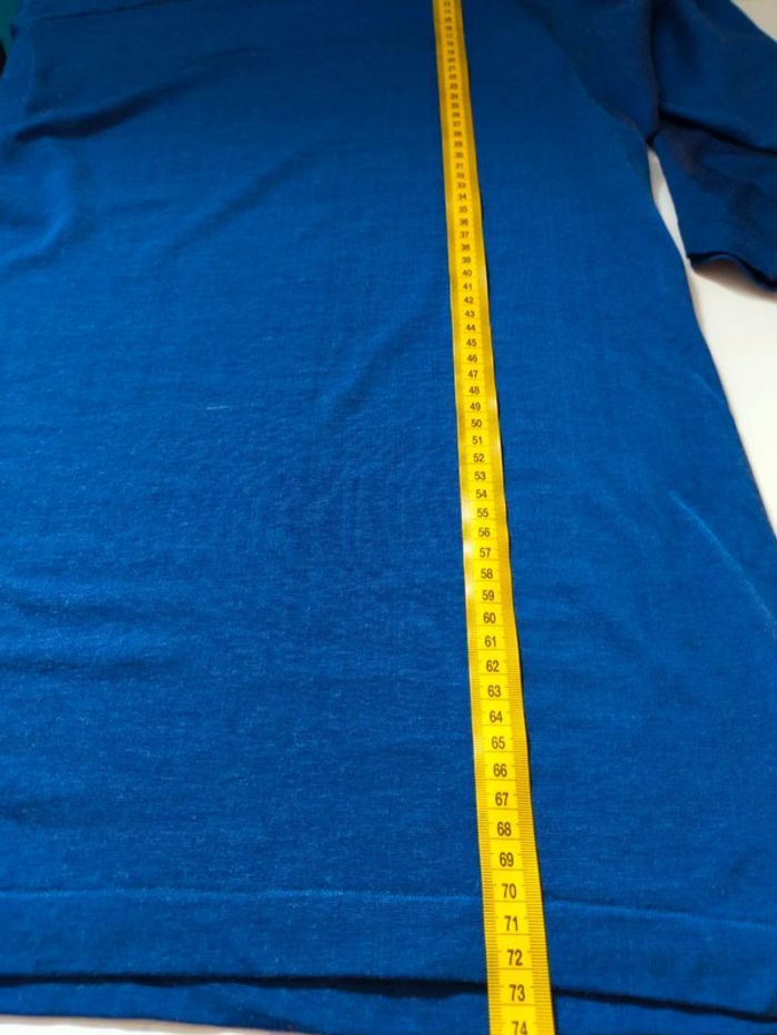 Haut long / mini-robe bleu vintage – Champion – T. S - photo numéro 11