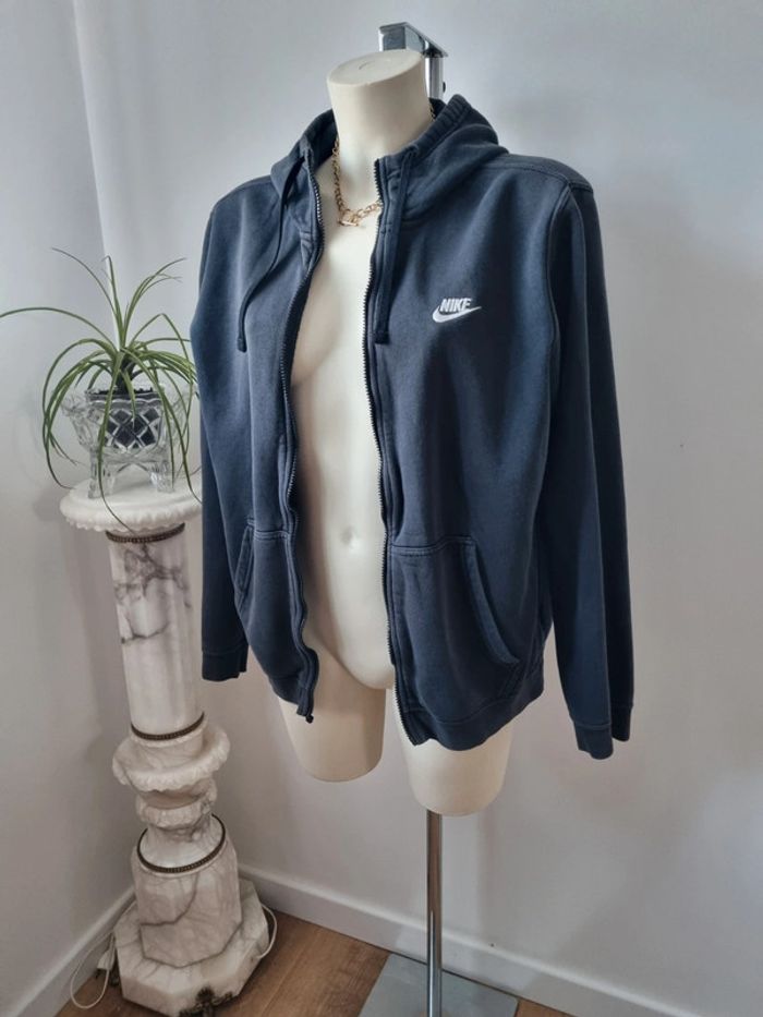 Sweat zippé Nike noir et blanc - photo numéro 3
