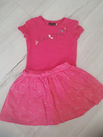 Ensemble estival fille 4ans rose sergent major catimini