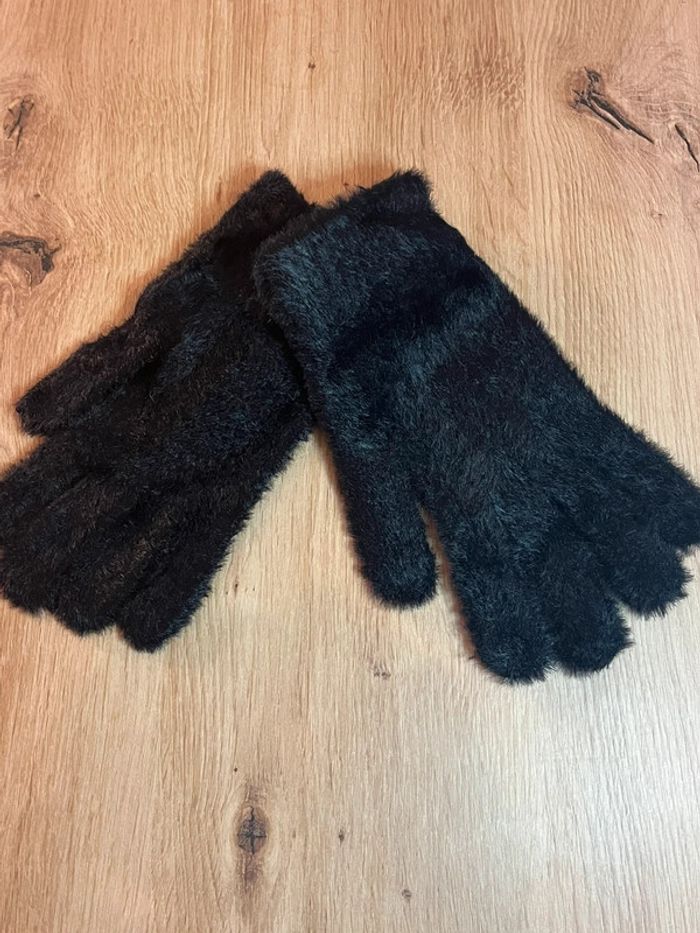 Gants doux noirs taille unique femme neufs