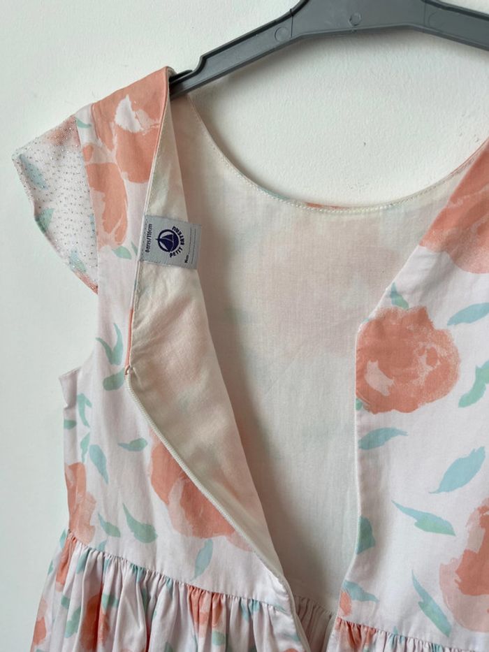 Robe rose à fleurs (détails en tulle pailleté) - Petit Bateau 6 ans (116cm) - photo numéro 14
